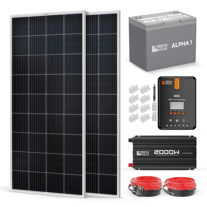 Green Vista Living Rich Solar - 400 Watt Complete Solar Kit