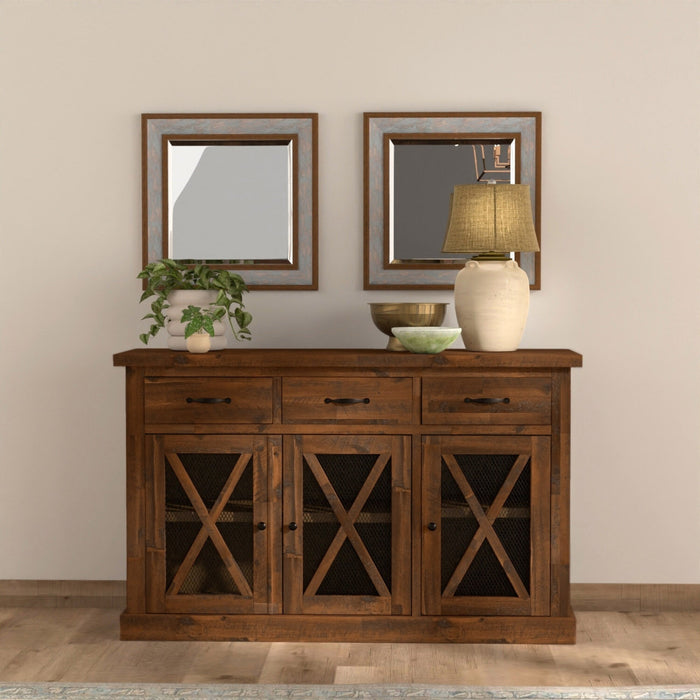 Alpine Furniture Newberry Sideboard, Medium Brown