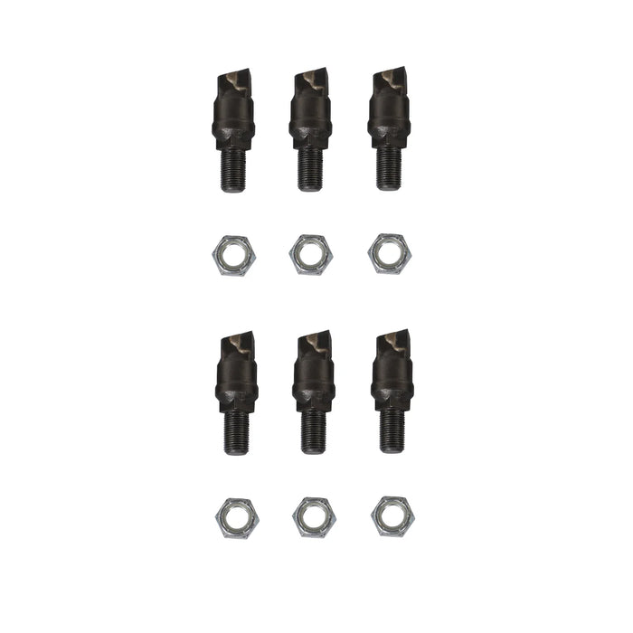 ( 1 Pack / 6 Pcs ) Teeth and Nut for Stump Grinder SG24; SG61, 1 Pack — angle view