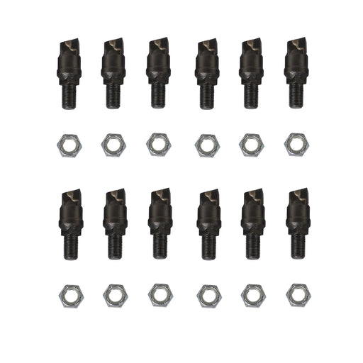(1 Pack / 12 Pcs) Teeth and Nuts for Stump Grinder SG24; SG24PRO; SG28; SG30PRO; SG61, (SKU: 150151;150151G;150181;150181G;150182;150182G;150183;150183G;150501)