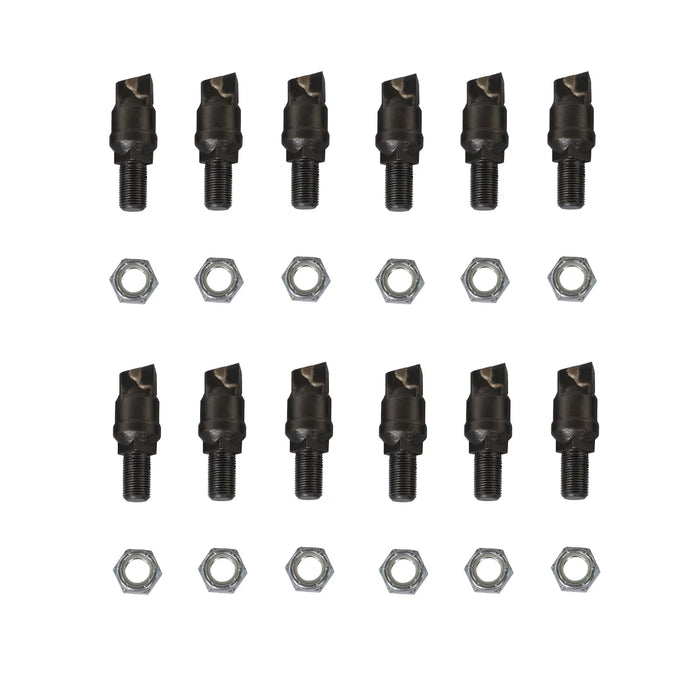 (1 Pack / 12 Pcs) Teeth and Nuts for Stump Grinder SG24; SG24PRO; SG28; SG30PRO; SG61, (SKU: 150151;150151G;150181;150181G;150182;150182G;150183;150183G;150501)
