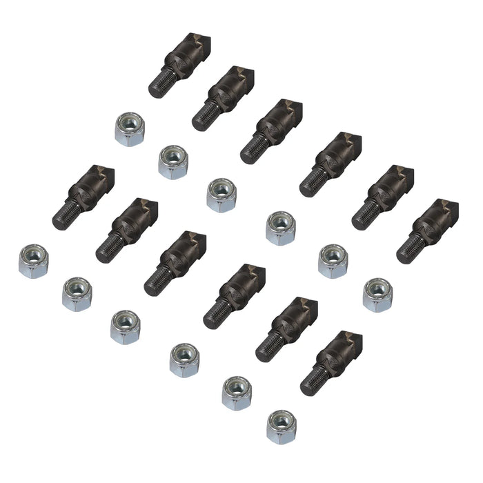 (1 Pack / 12 Pcs) Teeth and Nuts for Stump Grinder SG24; SG24PRO; SG28; SG30PRO; SG61, (SKU: 150151;150151G;150181;150181G;150182;150182G;150183;150183G;150501)