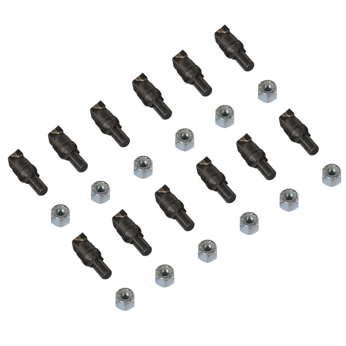 (1 Pack / 12 Pcs) Teeth and Nuts for Stump Grinder SG24; SG24PRO; SG28; SG30PRO; SG61, (SKU: 150151;150151G;150181;150181G;150182;150182G;150183;150183G;150501)