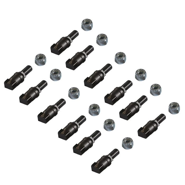 (1 Pack / 12 Pcs) Teeth and Nuts for Stump Grinder SG24; SG24PRO; SG28; SG30PRO; SG61, (SKU: 150151;150151G;150181;150181G;150182;150182G;150183;150183G;150501)