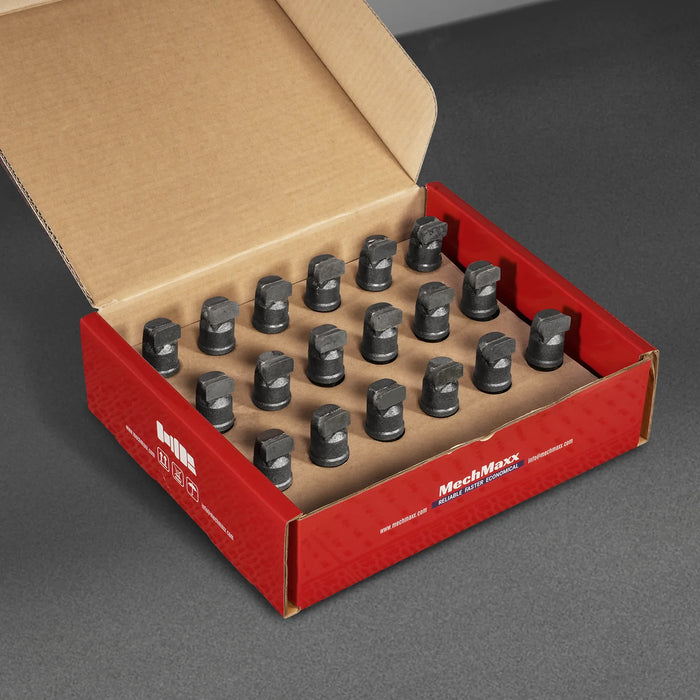 (1 Pack / 18 Pcs) Teeth and Nuts for Stump Grinder SG24; SG24PRO; SG28; SG30PRO; SG61, (SKU: 150151;150151G;150181;150181G;150182;150182G;150183;150183G;150501)