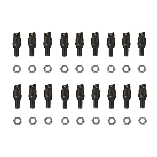 (1 Pack / 18 Pcs) Teeth and Nuts for Stump Grinder SG24; SG24PRO; SG28; SG30PRO; SG61, (SKU: 150151;150151G;150181;150181G;150182;150182G;150183;150183G;150501)