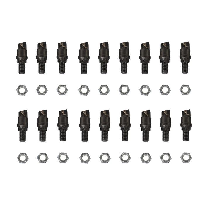 (1 Pack / 18 Pcs) Teeth and Nuts for Stump Grinder SG24; SG24PRO; SG28; SG30PRO; SG61, (SKU: 150151;150151G;150181;150181G;150182;150182G;150183;150183G;150501)
