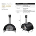 Empava EMPV-40PG902 specification sheet with dimension drawing, 39.76 x 33.74 x 55.3 inches