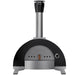 Empava EMPV-40PG902 outdoor wood fired pizza oven with black dome and stainless chimney, front view