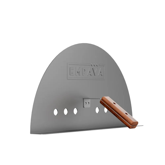 Empava EMPV-40PG902 oven door with wooden handle and vent holes, shown separately