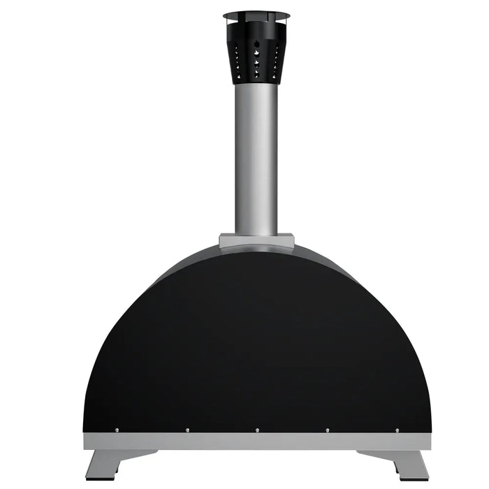 Rear view of the Empava EMPV-40PG902 pizza oven dome and chimney