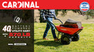 Tomahawk Power Electric Utility Cart 40V Battery-Powered Wheelbarrow 570-lb. Bucket Capacity - Detail View