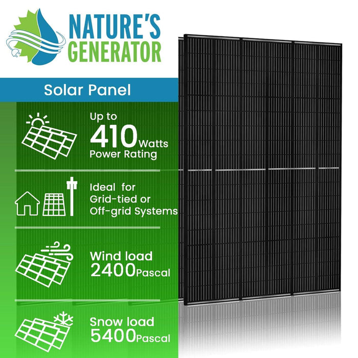 410 Watt Monocrystalline Solar Panel (4 Pack)