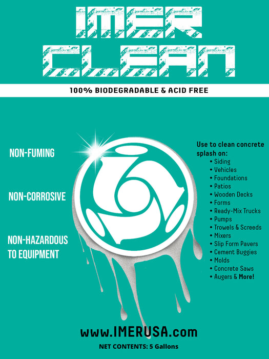 IMER Clean Concrete Dissolver – 5 Gallon Drum