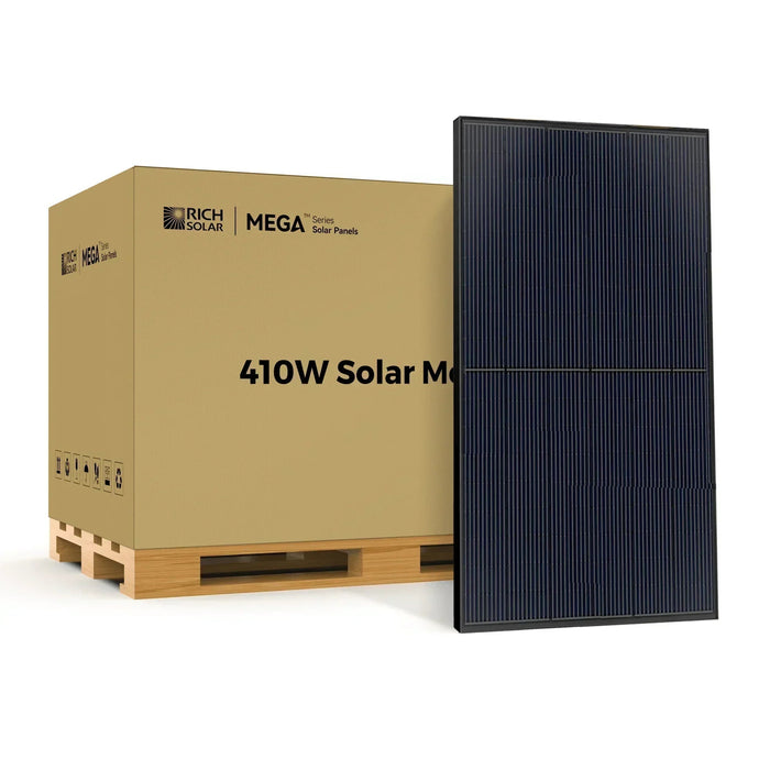 Green Vista Living Rich Solar MEGA 410 Watt Solar Panel | Premium Grid-tie or Off-grid Solar Panel for... - Side View
