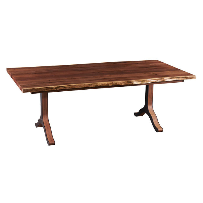 Quick Ship - 42 x 84 Live Edge Table Top with 2-12" Company Boards - Wormy Maple / Rustic Walnut