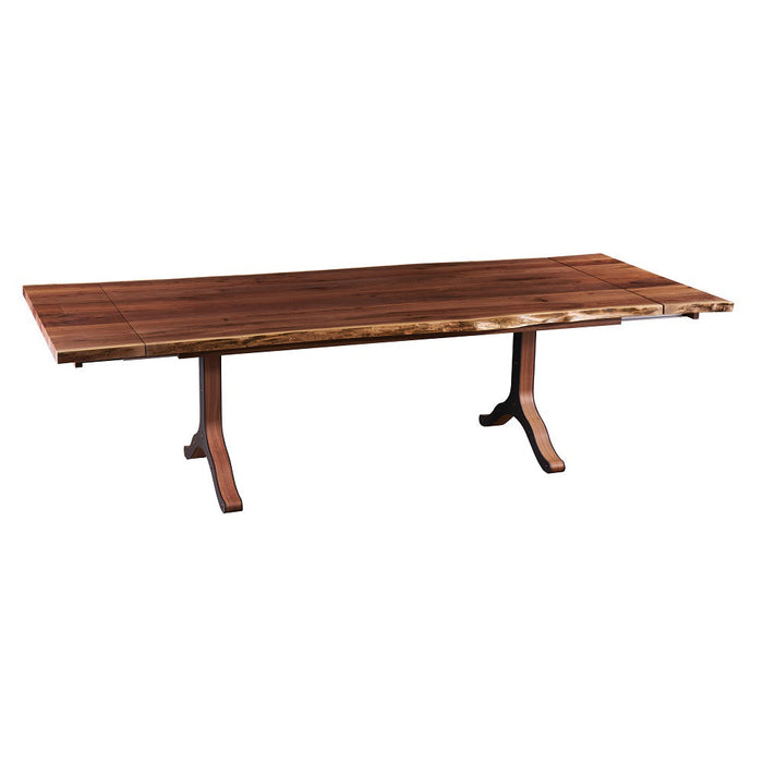 Quick Ship - 42 x 84 Live Edge Table Top with 2-12" Company Boards - Wormy Maple / Rustic Walnut