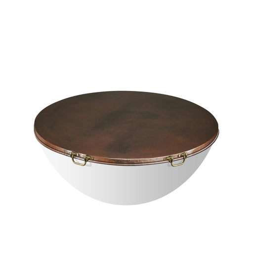 45" Round Moreno Copper Table Top with Handles Starfire Designs