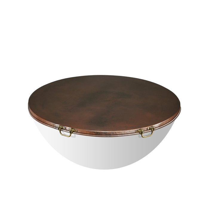 45" Round Moreno Copper Table Top with Handles Starfire Designs