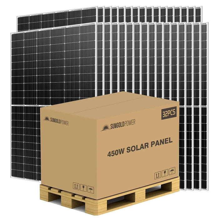 Green Vista Living Sungold Power 450W MONO PERC SOLAR PANEL FULL PALLET (32 PANELS)