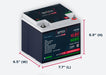 Epoch 12V 50Ah Essential Series LiFePO4 battery — side profile