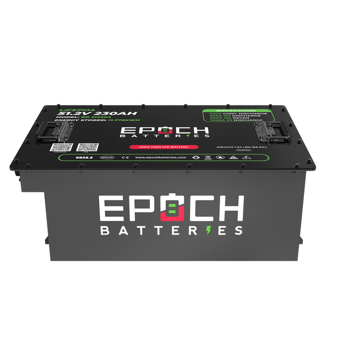 Epoch 48V 230Ah LiMax Series golf cart kit — battery management system connection detail
