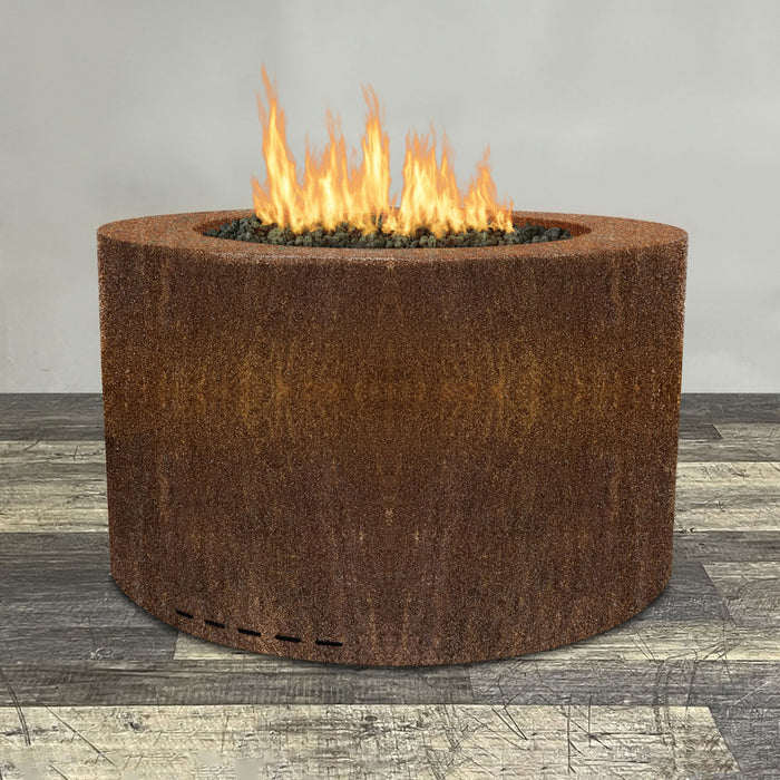 Starfire Designs Metal Gravity 45" Round Corten Steel Gas Fire Pit Starfire Designs