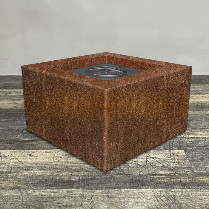 Starfire Designs Metal Gravity 45" Square Corten Steel Gas Fire Pit Starfire Designs