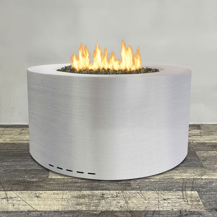 Starfire Designs Metal Gravity 45" Round Stainless Steel Gas Fire Pit Starfire Designs