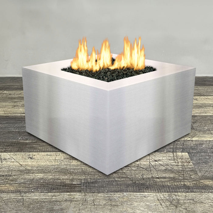 Starfire Designs Metal Gravity 45" Square Stainless Steel Gas Fire Pit Starfire Designs