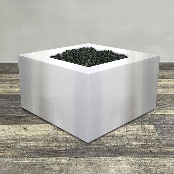 Starfire Designs Metal Gravity 45" Square Stainless Steel Gas Fire Pit Starfire Designs