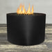 Starfire Designs Gravity Round Powder Coated Steel Gas Fire Pit with Propane Tank Access Door Starfire Designs