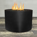 Starfire Designs Gravity Round Powder Coated Steel Gas Fire Pit with Propane Tank Access Door Starfire Designs
