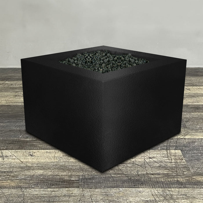 Starfire Designs Gravity Square Powder Coated Steel Gas Fire Pit with Propane Tank Access Door Starfire Designs