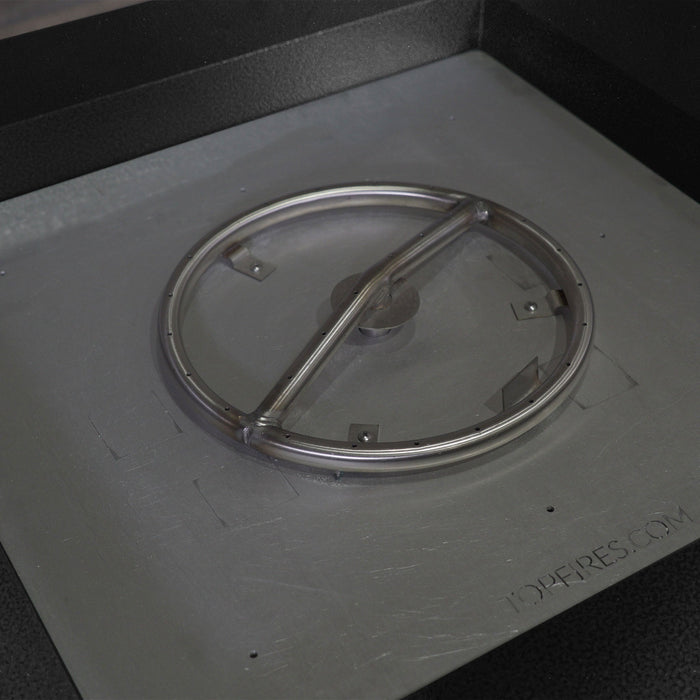 Starfire Designs Gravity Square Powder Coated Steel Gas Fire Pit with Propane Tank Access Door Starfire Designs