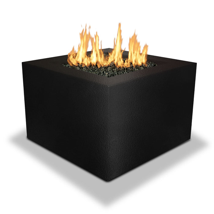Starfire Designs Gravity Square Powder Coated Steel Gas Fire Pit with Propane Tank Access Door Starfire Designs