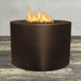 Starfire Designs Gravity Round Powder Coated Steel Gas Fire Pit with Propane Tank Access Door Starfire Designs