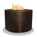 Starfire Designs Gravity Round Powder Coated Steel Gas Fire Pit with Propane Tank Access Door Starfire Designs