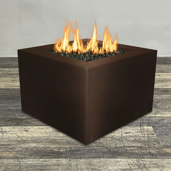 Starfire Designs Gravity Square Powder Coated Steel Gas Fire Pit with Propane Tank Access Door Starfire Designs