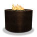 Starfire Designs Gravity Round Powder Coated Steel Gas Fire Pit with Propane Tank Access Door Starfire Designs