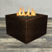 Starfire Designs Gravity Square Powder Coated Steel Gas Fire Pit with Propane Tank Access Door Starfire Designs