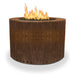 Starfire Designs Metal Gravity 45" Round Corten Steel Gas Fire Pit with Propane Tank Access Door Starfire Designs