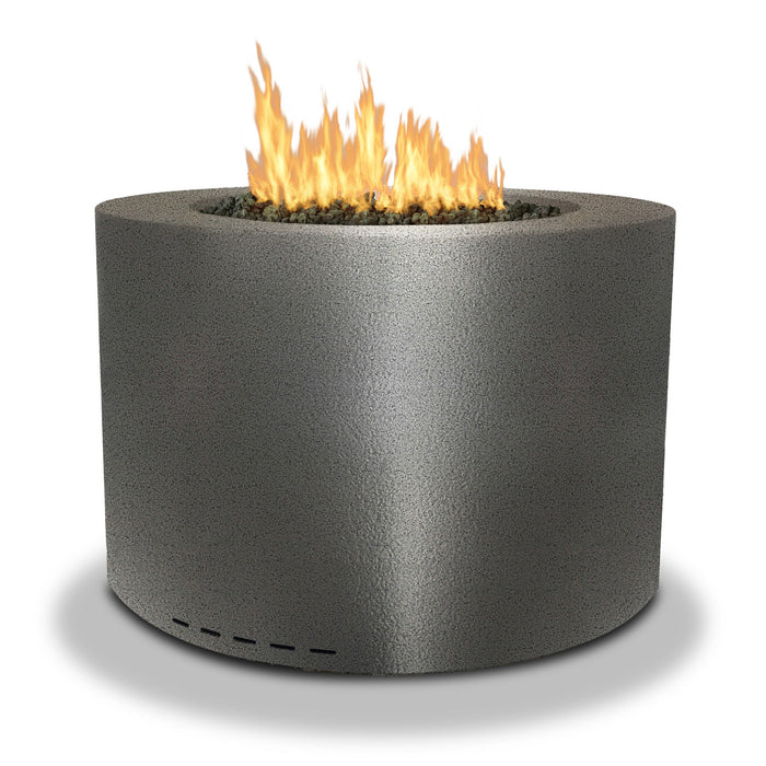 Starfire Designs Gravity Round Powder Coated Steel Gas Fire Pit with Propane Tank Access Door Starfire Designs