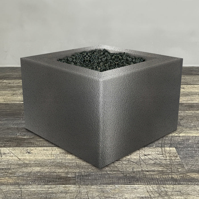 Starfire Designs Gravity Square Powder Coated Steel Gas Fire Pit with Propane Tank Access Door Starfire Designs