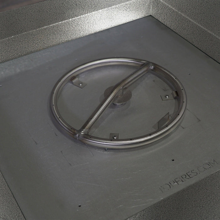 Starfire Designs Gravity Square Powder Coated Steel Gas Fire Pit with Propane Tank Access Door Starfire Designs