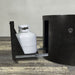 Starfire Designs Gravity Round Powder Coated Steel Gas Fire Pit with Propane Tank Access Door Starfire Designs