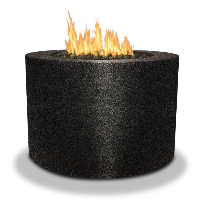 Starfire Designs Gravity Round Powder Coated Steel Gas Fire Pit with Propane Tank Access Door Starfire Designs