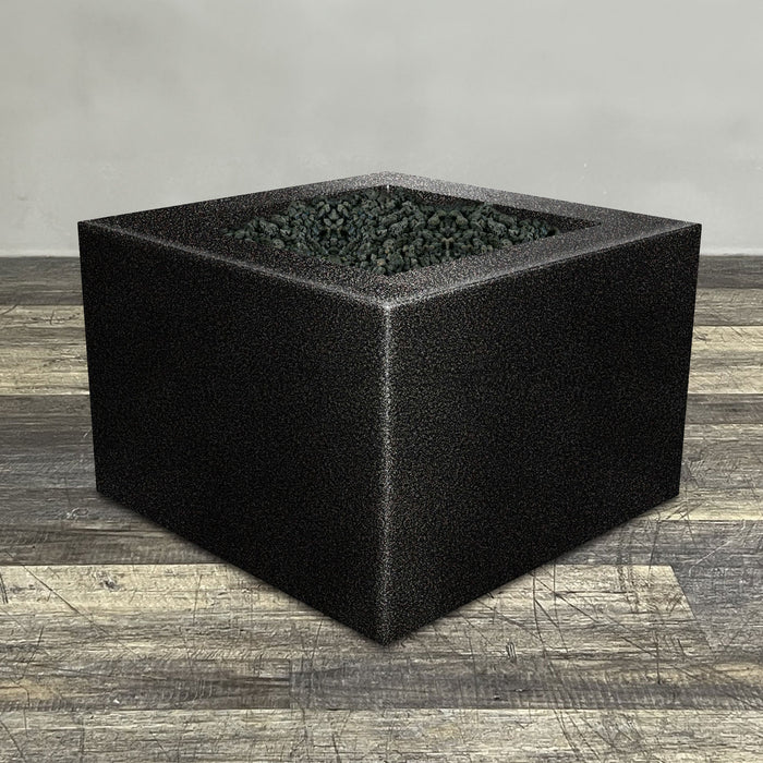Starfire Designs Gravity Square Powder Coated Steel Gas Fire Pit with Propane Tank Access Door Starfire Designs
