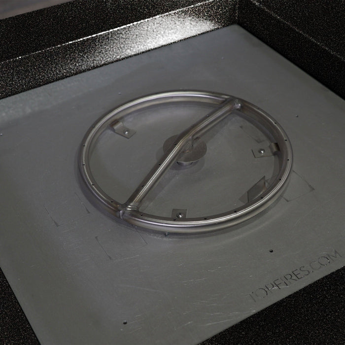 Starfire Designs Gravity Square Powder Coated Steel Gas Fire Pit with Propane Tank Access Door Starfire Designs