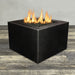 Starfire Designs Gravity Square Powder Coated Steel Gas Fire Pit with Propane Tank Access Door Starfire Designs